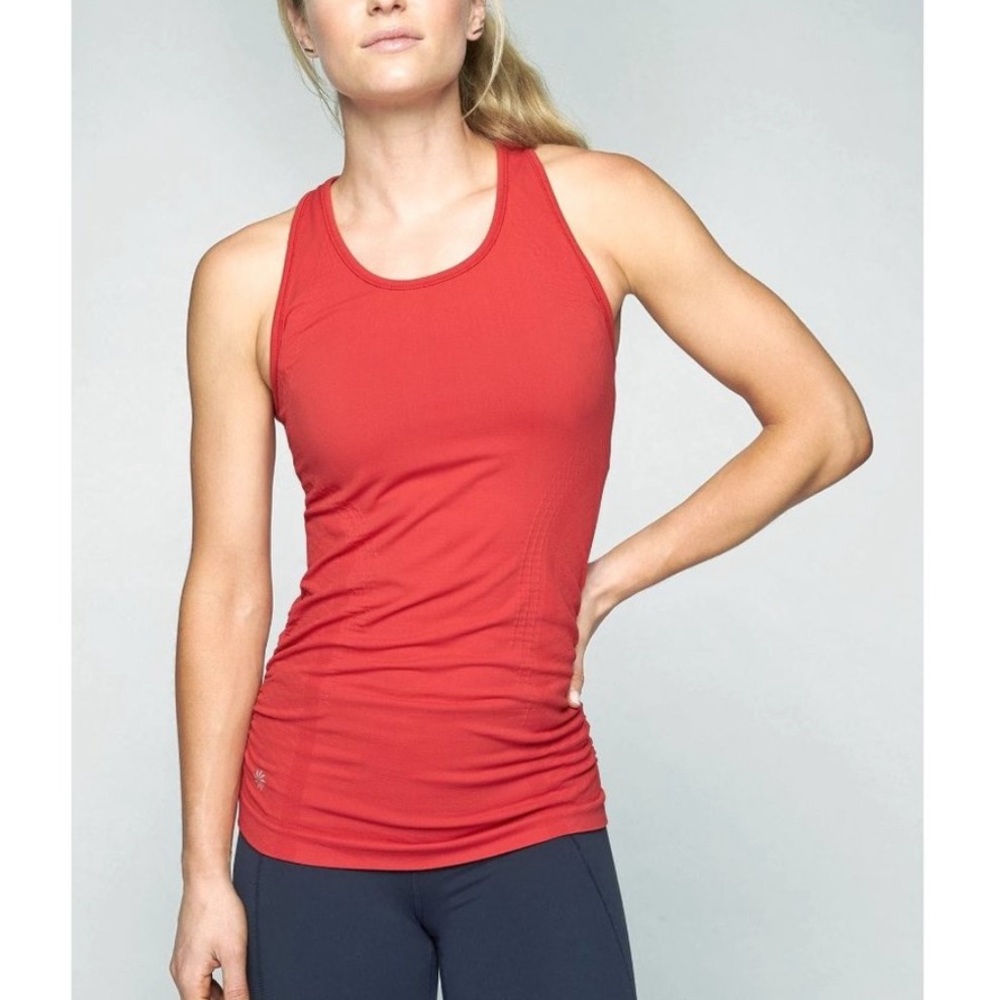 Athleta Speedlight Ruched Racerback Tank Red Size Small
